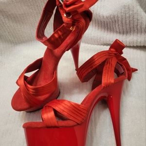 Pleaser, Red, platforms, size 11